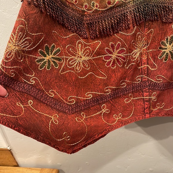 Long, bohemian wraparound skirt - Picture 4 of 5